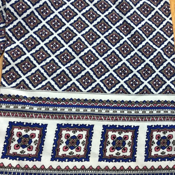 VTG 1940's Blue, Pink, White Misty Harbor Pattern Opera Scarf / Retro - Picture 5 of 8